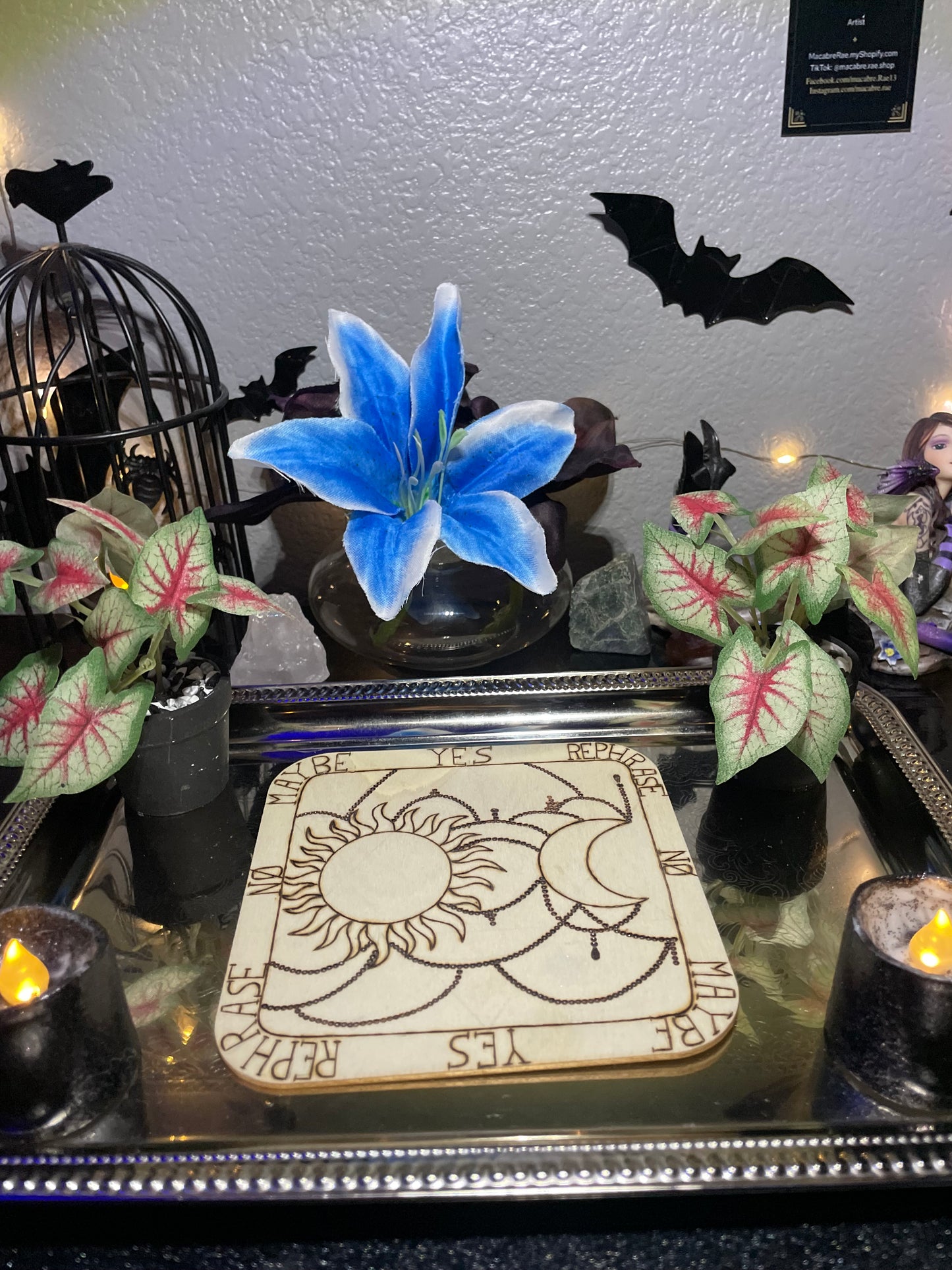 Wood Burned Pendulum Board