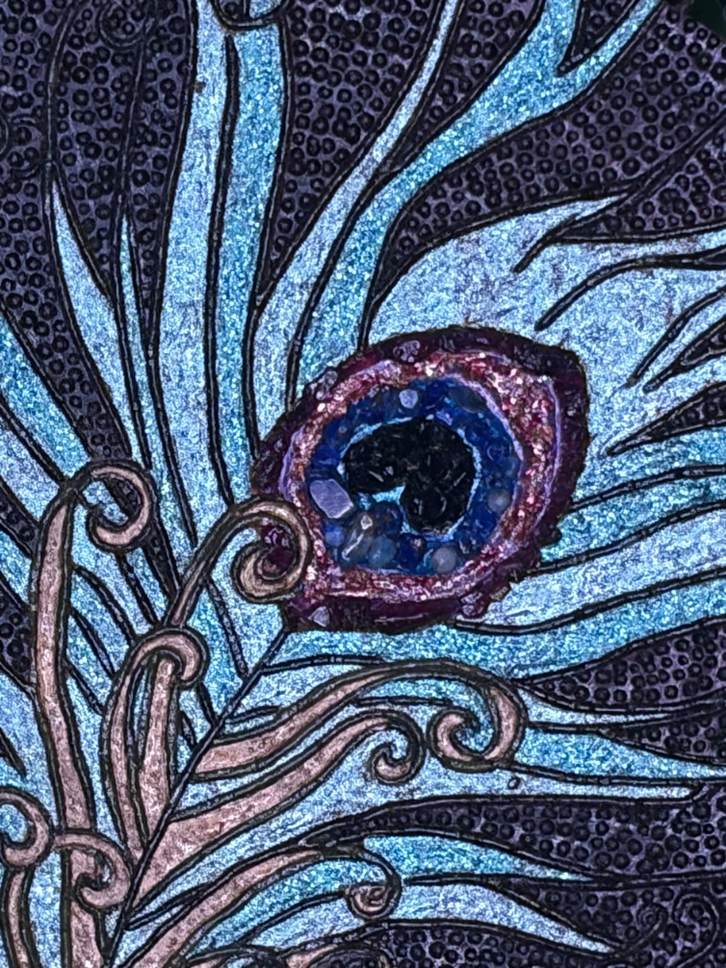 Peacock feather wall decor
